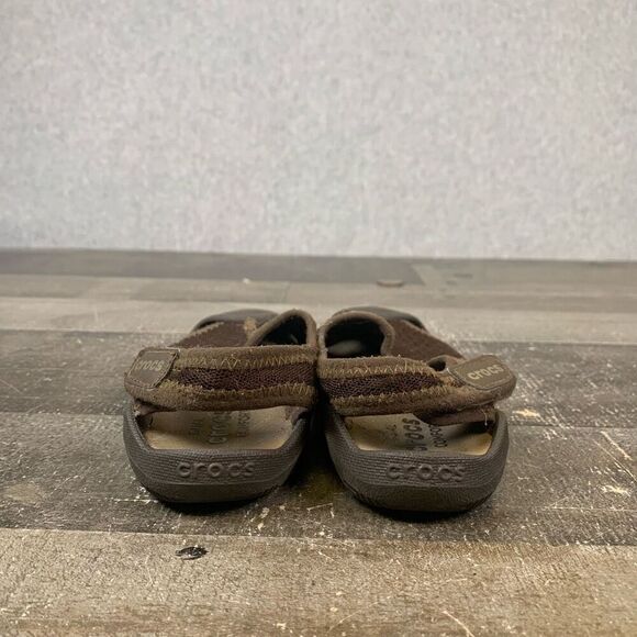 Crocs Little kids Size 9 Swiftwater Sandals Brown Slingback Water Shoes Outdoor - Picture 4 of 10